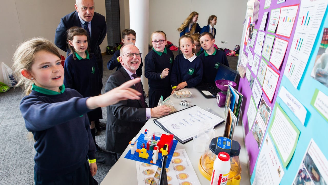 Clea Primary School from Co. Armagh taking part in the RDS Primary Science Fair