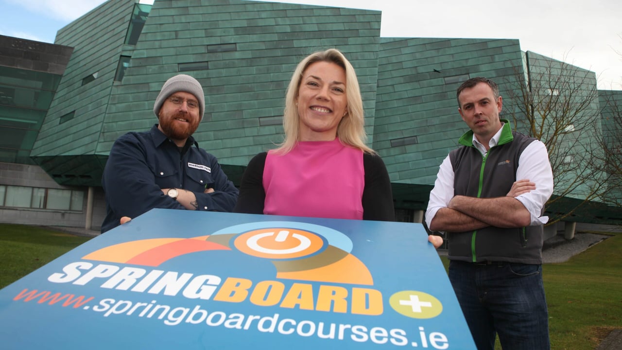 L-R: JP McMahon, a Galway restaurateur; Dr. Lisa Ryan, head of Dept of Natural Sciences, GMIT; and Brendan Allen, Castlemine Farms
