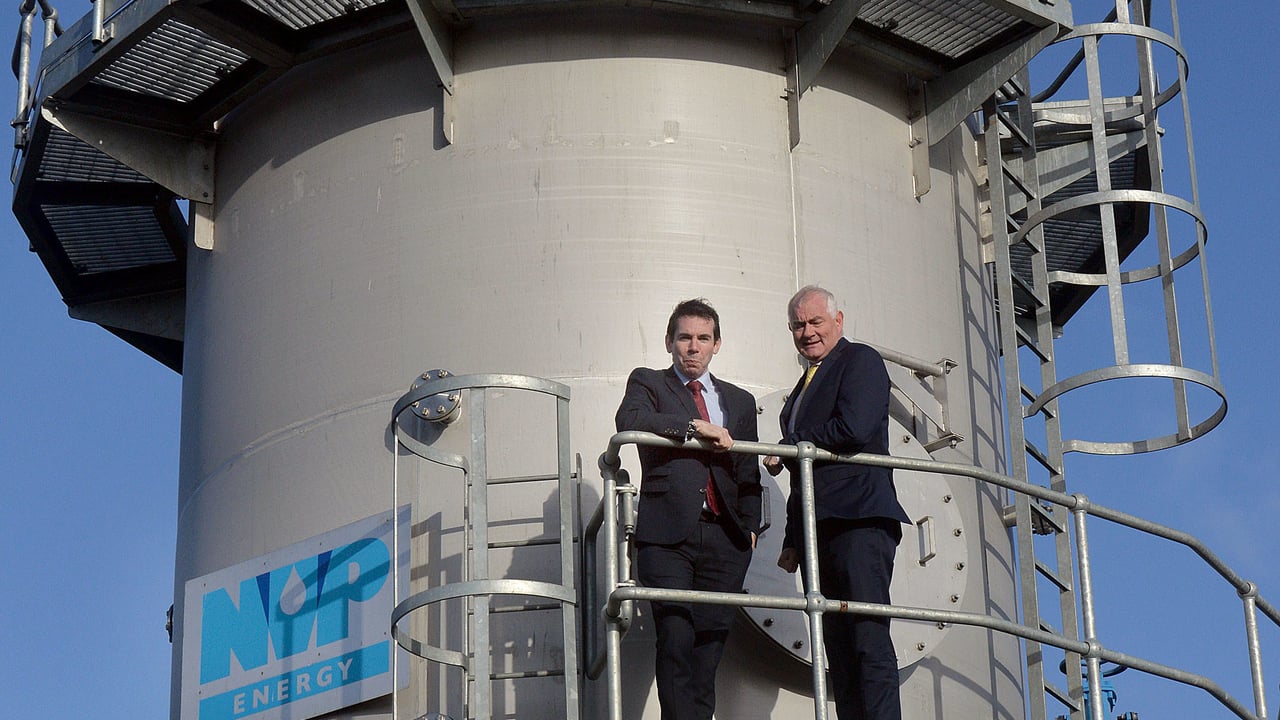 Michael Murray, NVP Energy managing director; and John Durkan, ABP Food Group sustainability manager