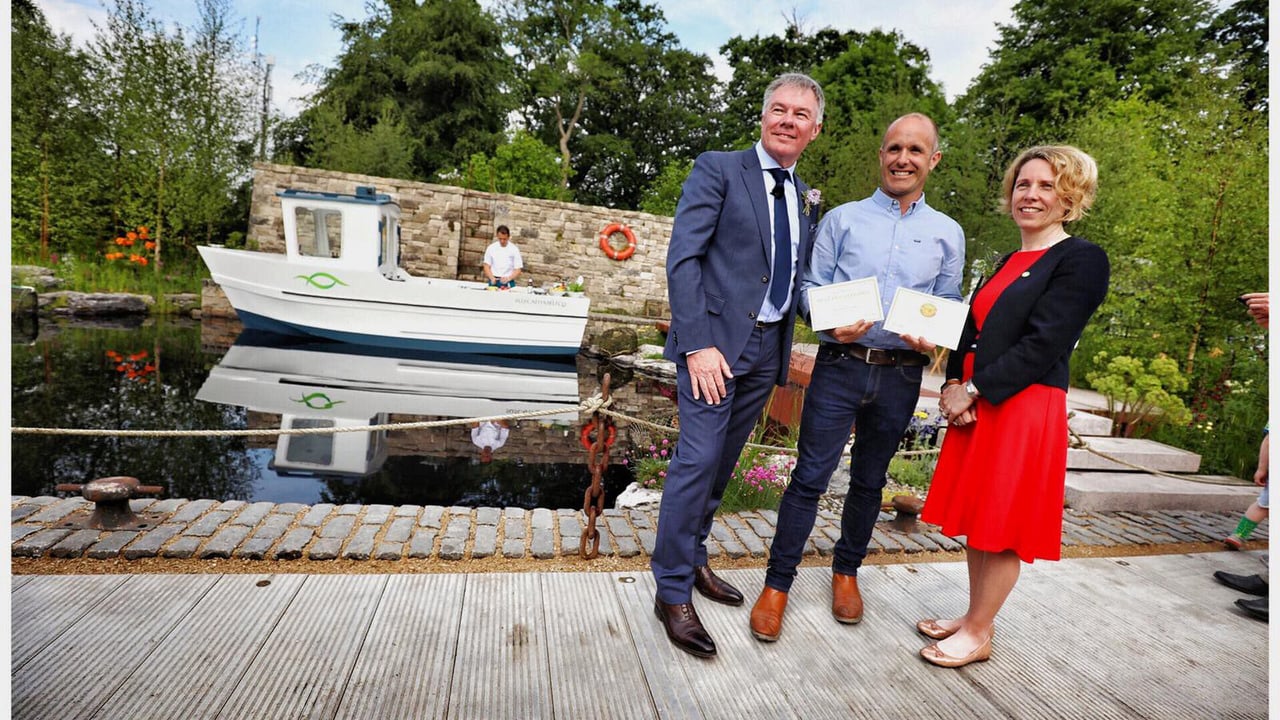 Garden designer Andrew Christopher Dunne was named the overall 'Show Garden' winner