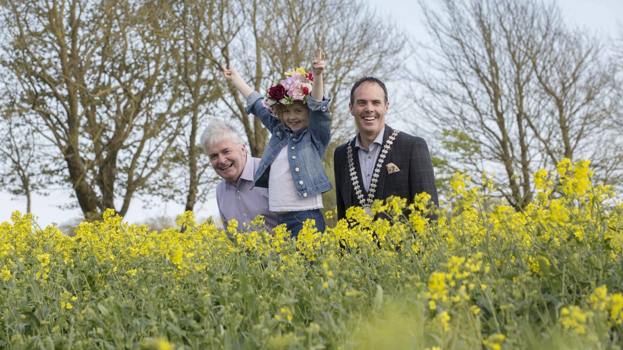 Munster Agricultural Society chairman Gerard Murphy is pictured with Lia O’Toole and mayor of Cork Declan Hurley. Image source: Clare Keogh