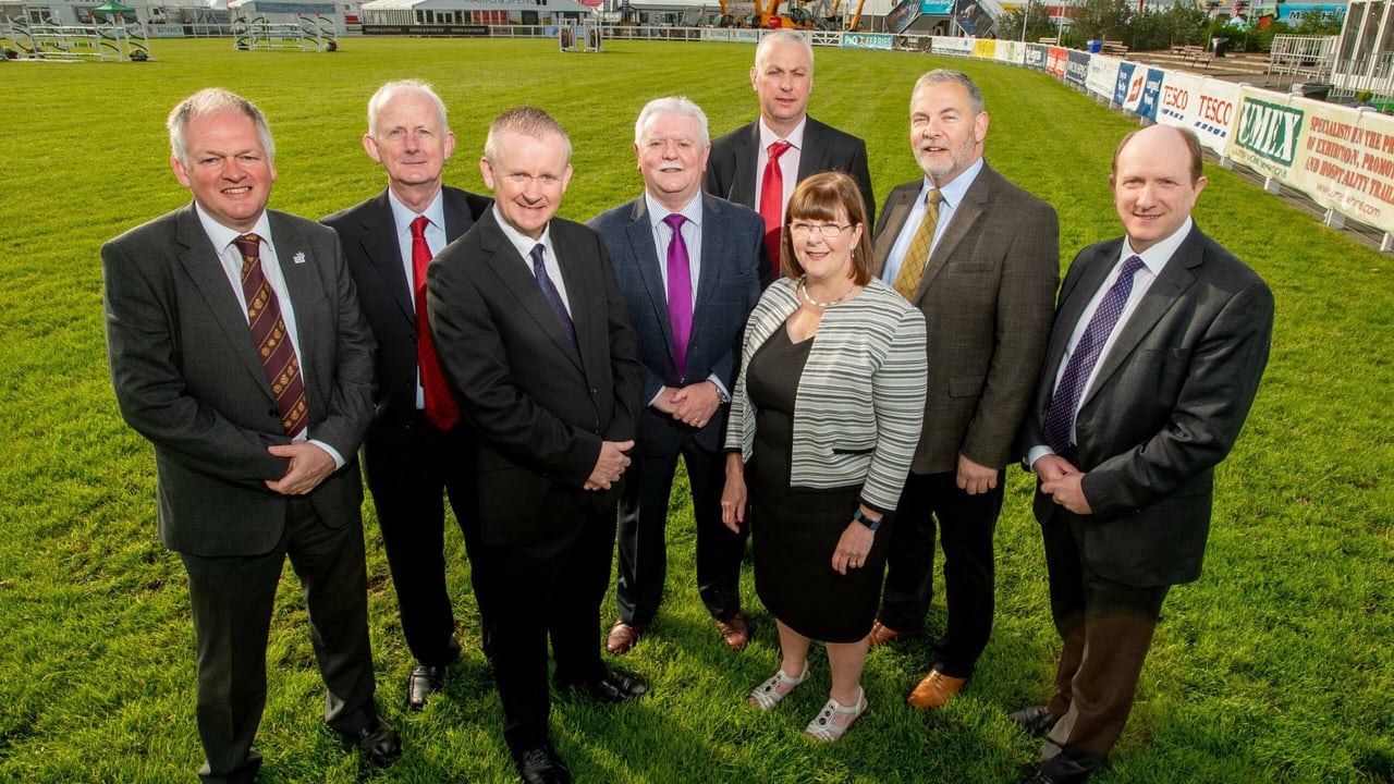 Robert Huey, chief veterinary officer; Seamus O’Kane, TBEP; Denis McMahon, permanent secretary DAERA; Sean Hogan TBEP chairman; David Rea, TBEP; Jackie Robinson, DAERA; Adrian Patterson, TBEP; and Sam Strain, TBEP