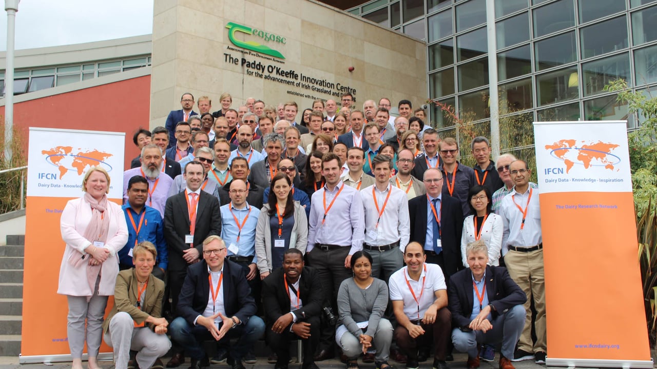 International delegates attending the IFCN meeting, accompanied by Dr. Fiona Thorne, Teagasc
