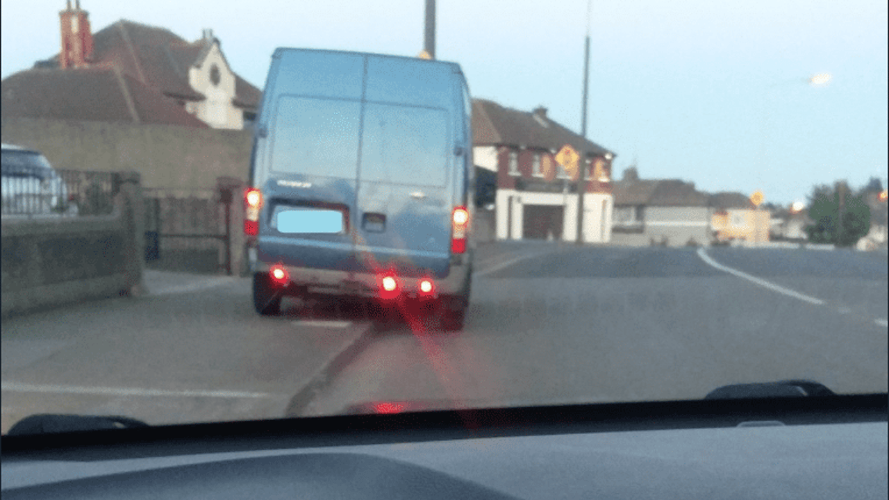 Horse in Transit: Van driver stopped...with a horse in the back
