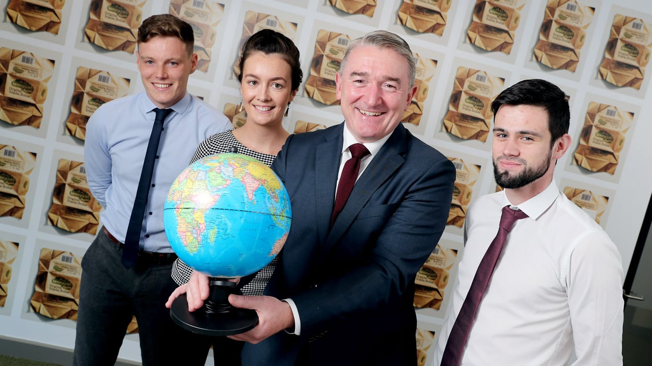 L-R: John Wall; Cait Mennis; Ornua CEO John Jordan; and Conor Merrick
