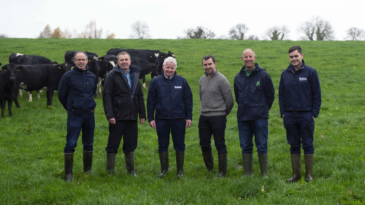 L-R: Alf McGlew, dairy farmer; Austin Finn, Land Mobility Programme manager; Alo Duffy, chairman, Lakeland Dairies; Patrick Brady, Land Mobility Programme advisor for the Lakeland Dairies catchment area; Andrew Purcell, dairy farmer; and Eamon Duignan, Member Relations manager, Lakeland Dairies