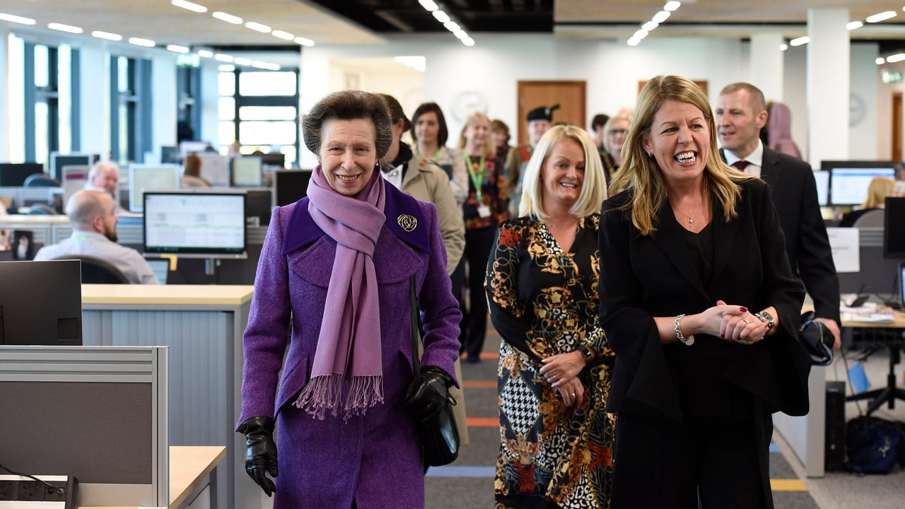 HRH The Princess Royal visits Ballykelly House. Image source: Michael Cooper
