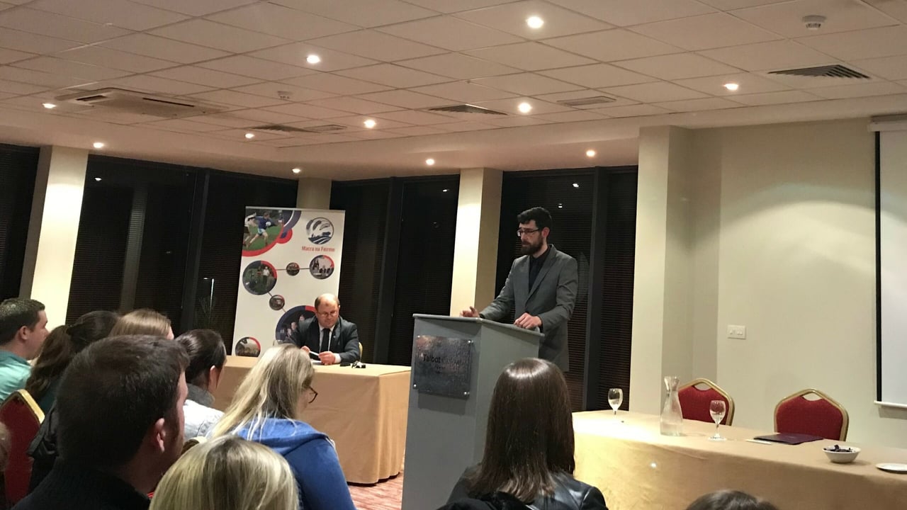 Thomas Duffy attending the Macra Presidential Hustings in Co. Carlow last night