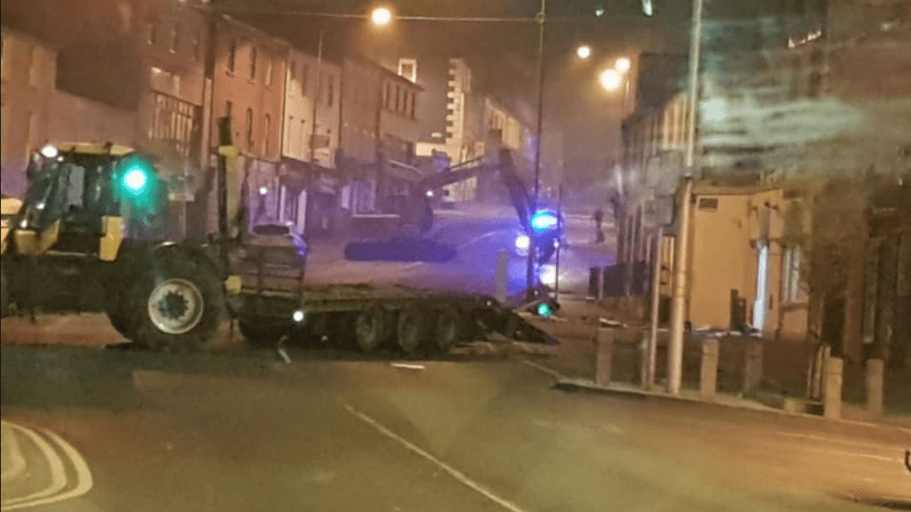 Tractor and digger involved in double Kells bank robbery
