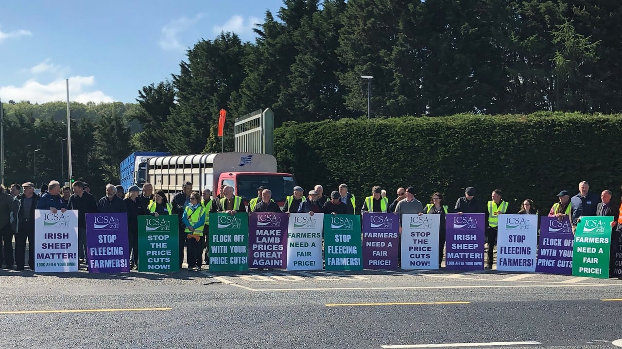 Protesters at the recent ICSA demonstration at ICM Camolin