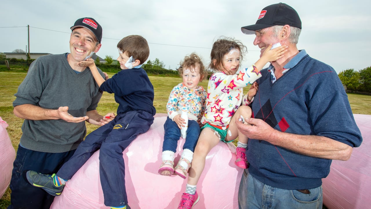 Michael Ryan with members of the Ryan family and his father Maurice