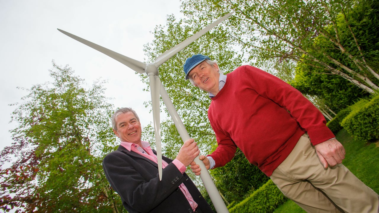 Mark Foley, CEO, EirGrid and Grattan Healy, chairman, Irish Wind Farmers' Association. Photo: Jeff Harvey