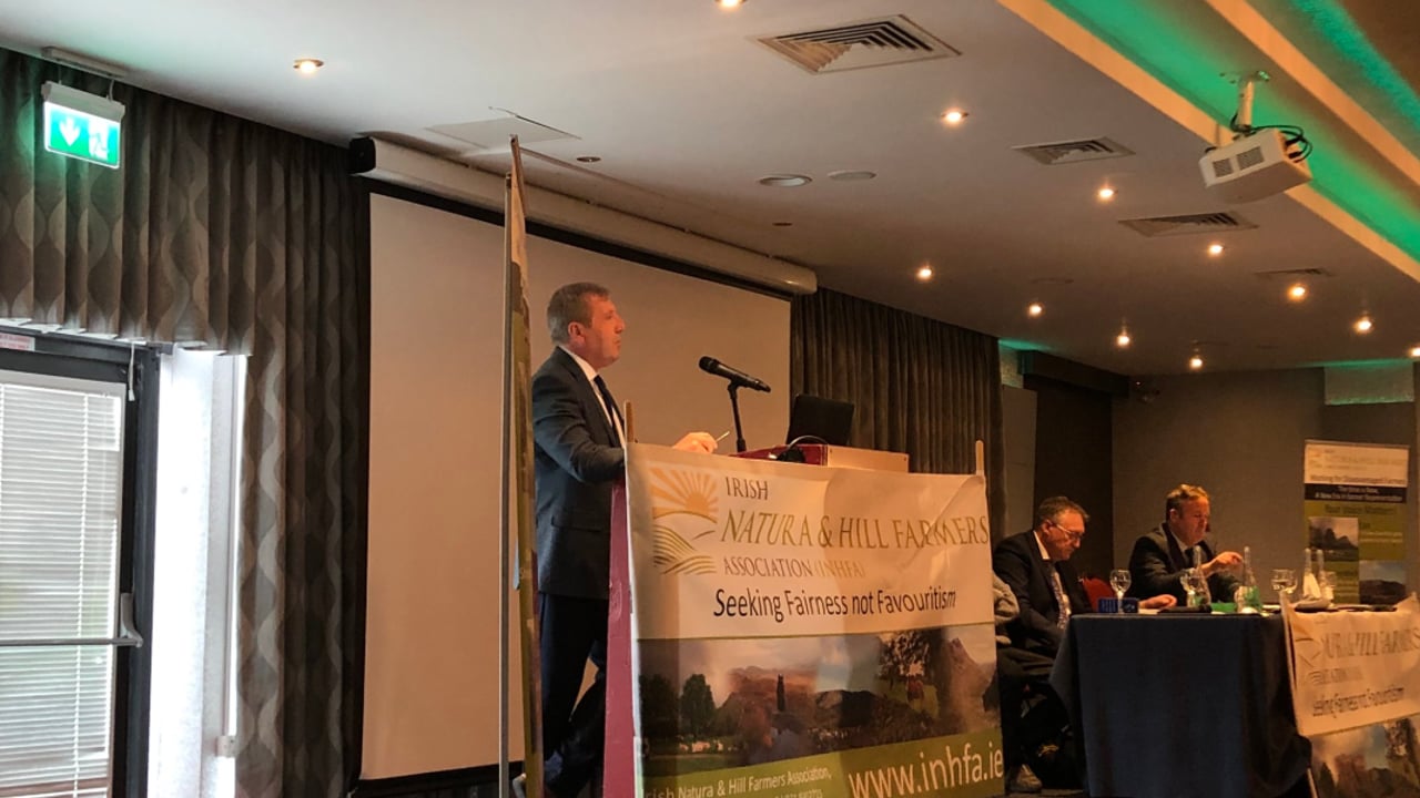 Minister Michael Creed speaking at the INHFA AGM in Sligo