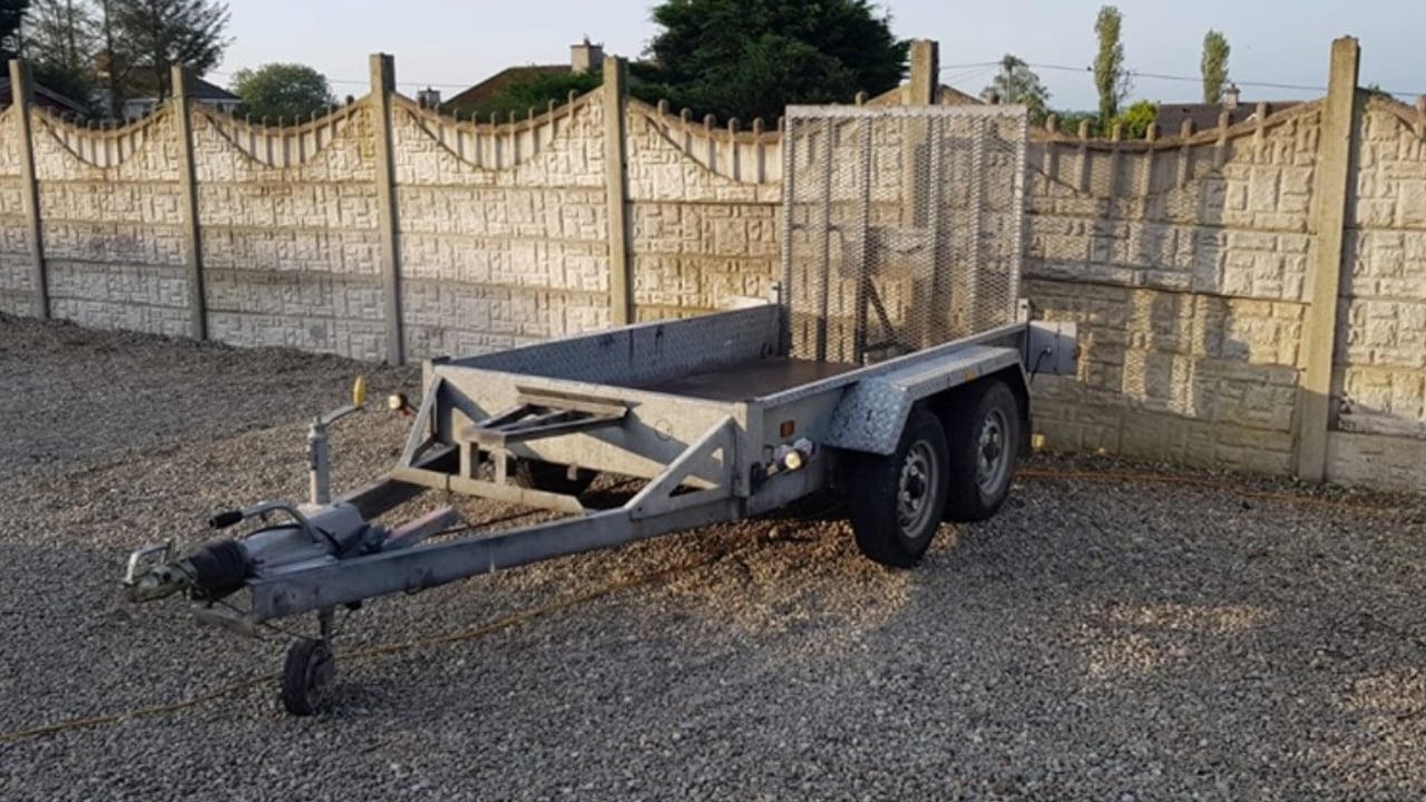 One of the trailers seized in this morning's Garda raid
