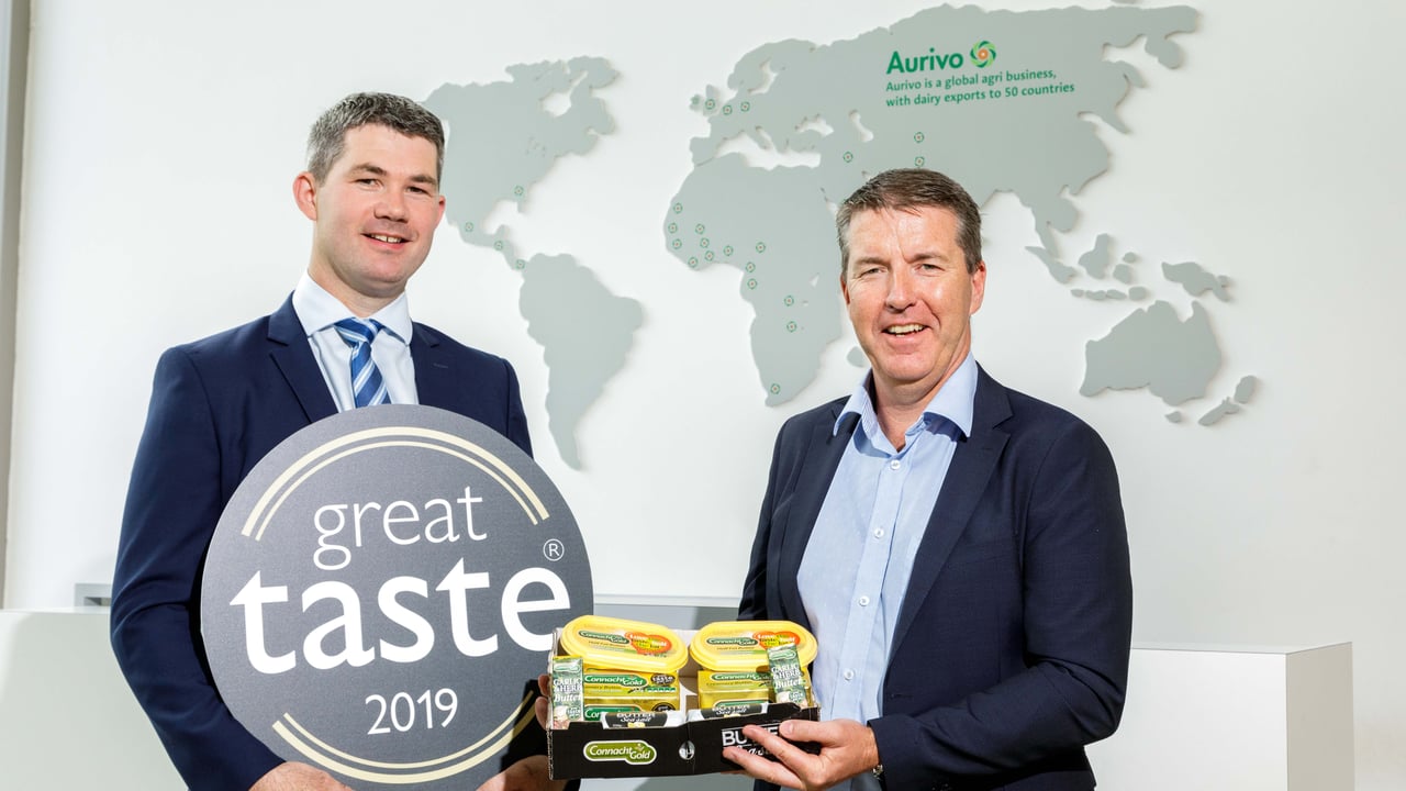 Stephen Blewitt, Aurivo general manager of dairy (left); and Seamus Hannon, Aurivo national account manager