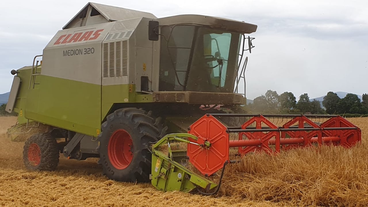 Gilbert Smyth sent in this image for the harvest photo competition. He was chopping winter barley straw and told AgriLand that he will continue to chop where he is not being paid a fair price