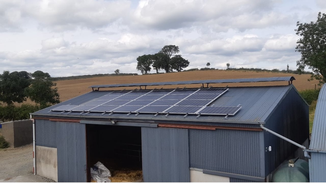 6.5kWp Local Power Ltd install on dairy farm in Cavan