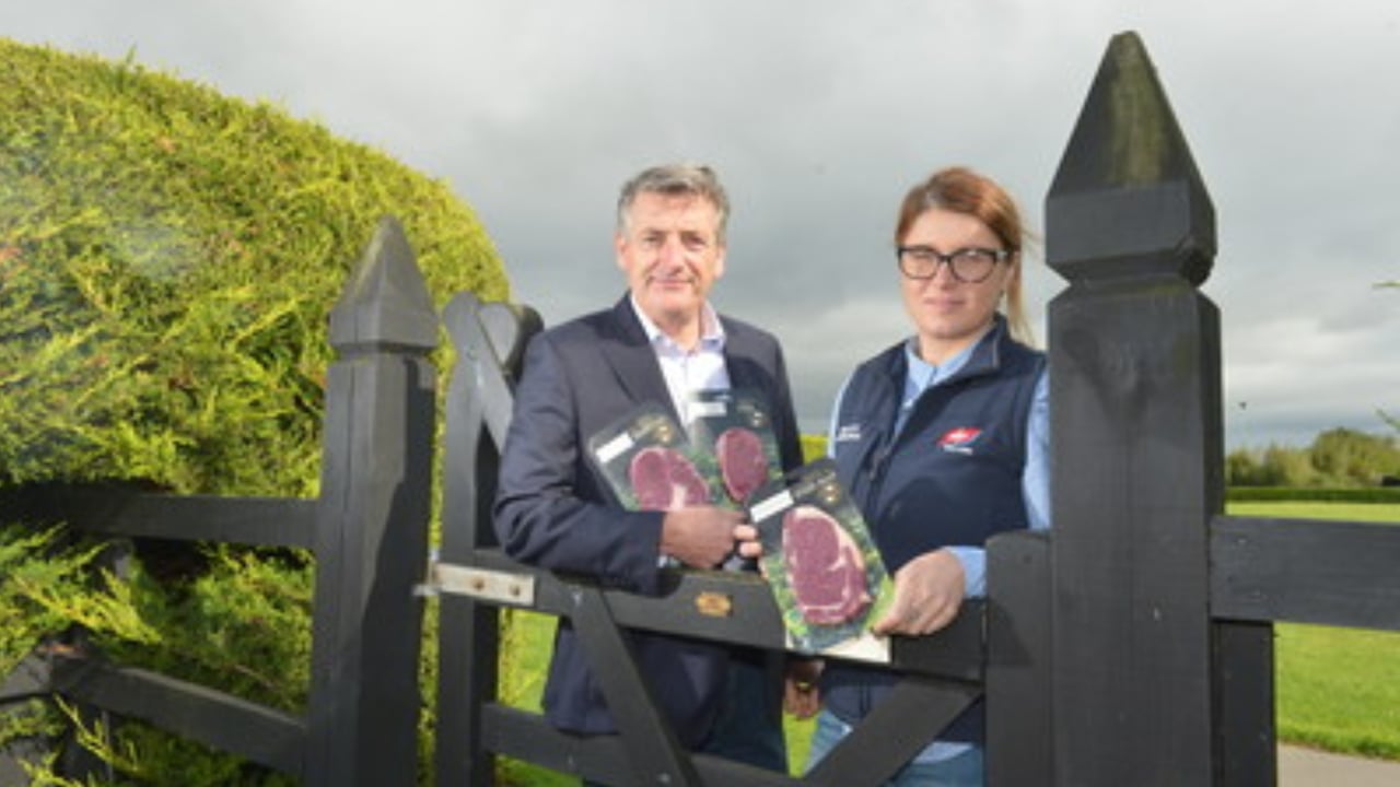 L-R: John Purcell, managing director of Goodherdsmen; Roxana Cirstoniu, retail quality manager, ABP