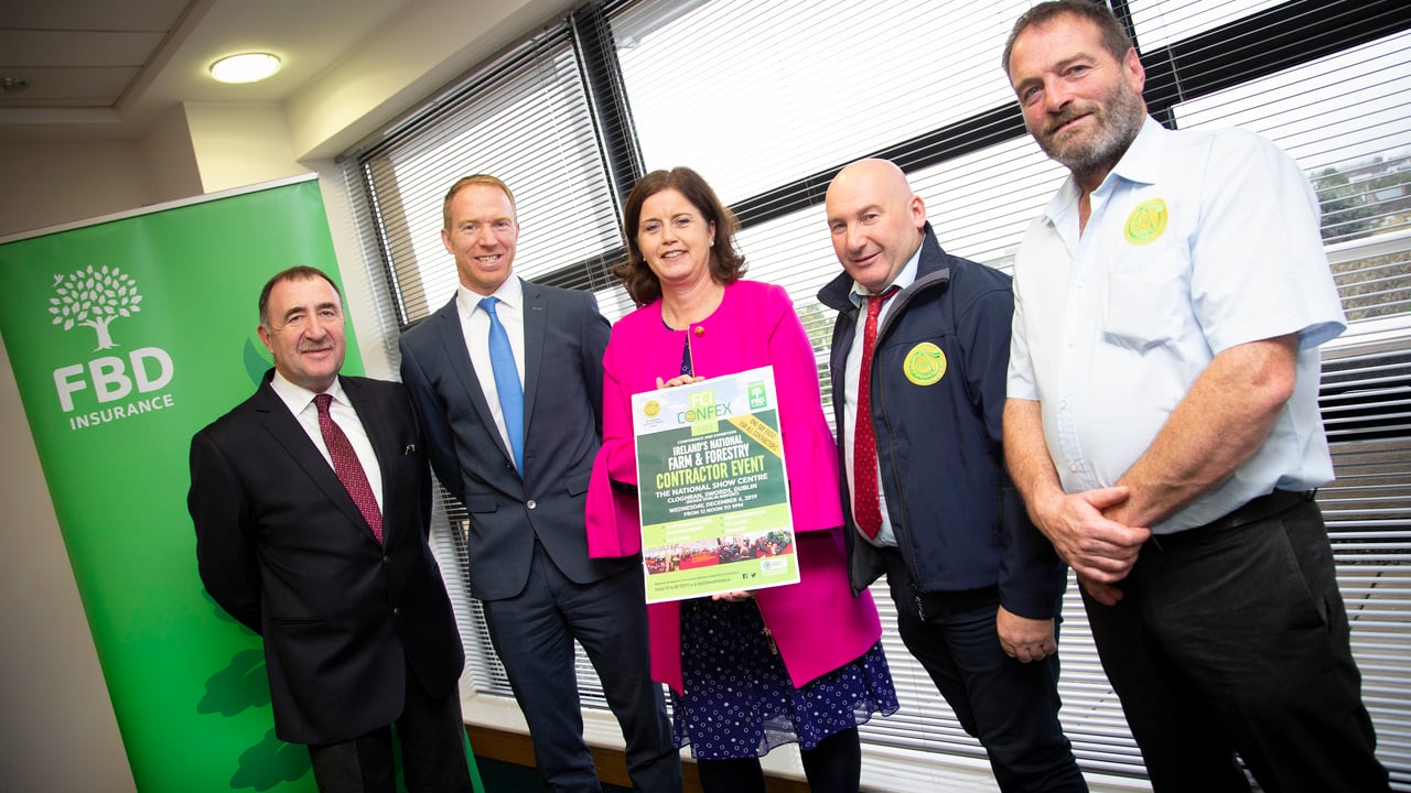 L-R: Michael Moroney, FCI CEO; Patrick Carey, FBD Insurance business development manager; Fiona Muldoon, FBD Insurance CEO; Richard White, FCI national chairman; and Norman Egar FCI, national vice-chairman