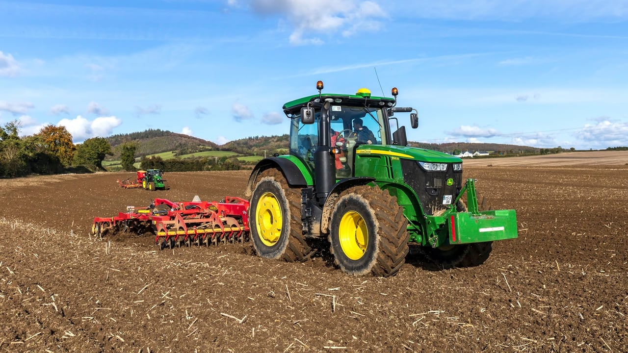 Winter barley being drilled in Co. Laois in October. Image source: Adrian Leech Photography