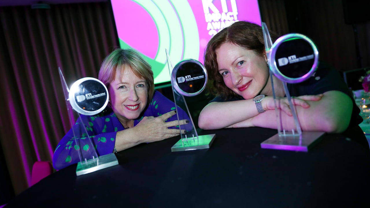 L-R: KTI director Dr. Alison Campbell; and guest speaker technology evangelist Clare Dillon. Image source: Maxwell Photography