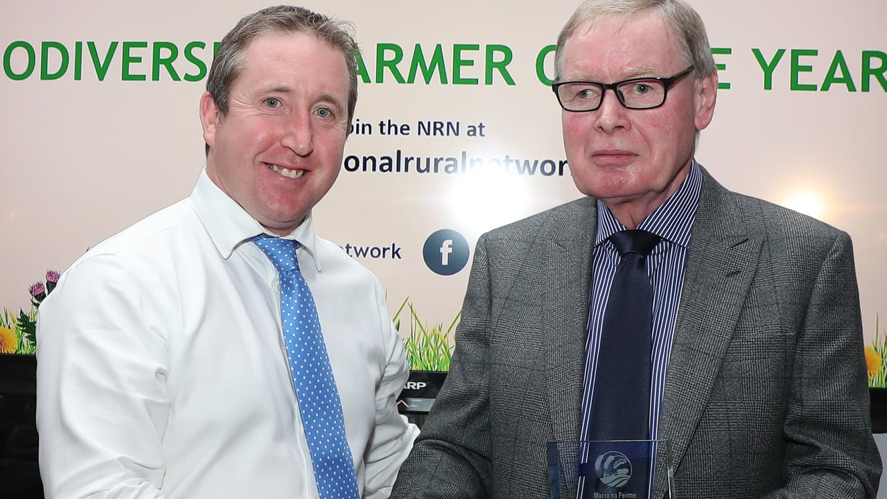 L-R: Alan Doyle, 2019 Biodiversity Farmer of the Year, and Philip Farrelly, National Rural Network 