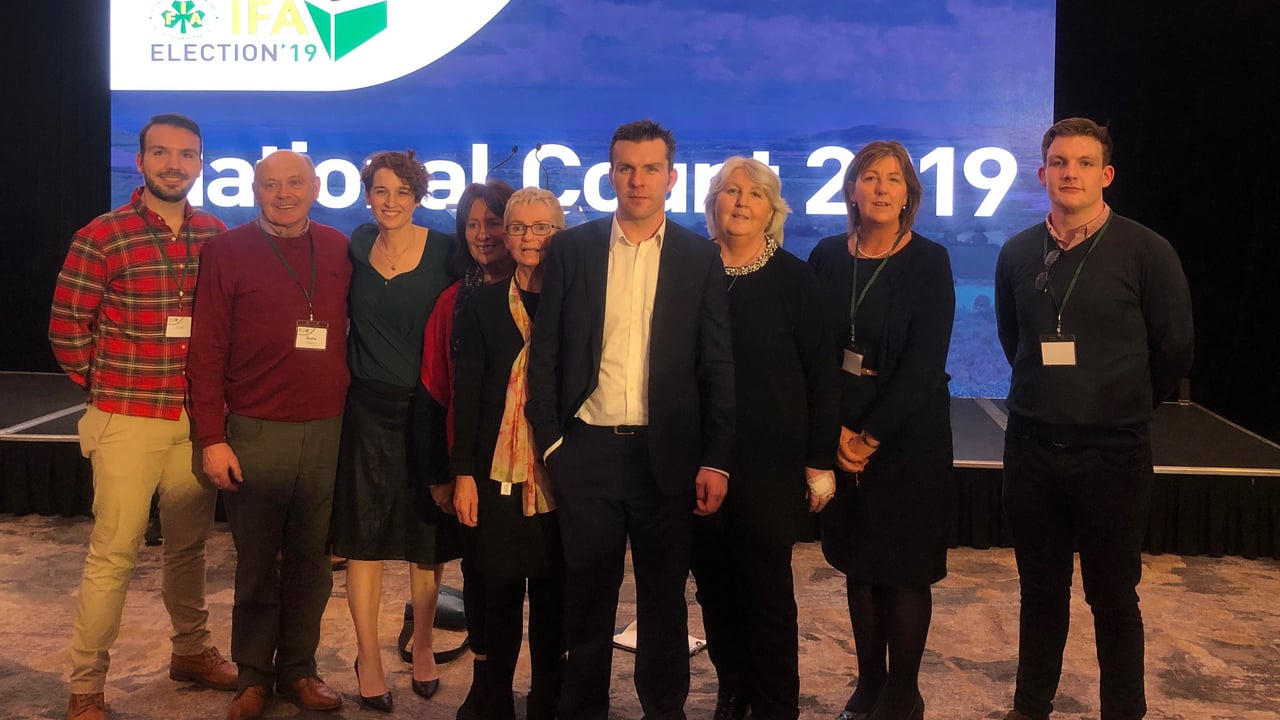 Brian Rushe with his extended family following his election as IFA deputy president in 2019
