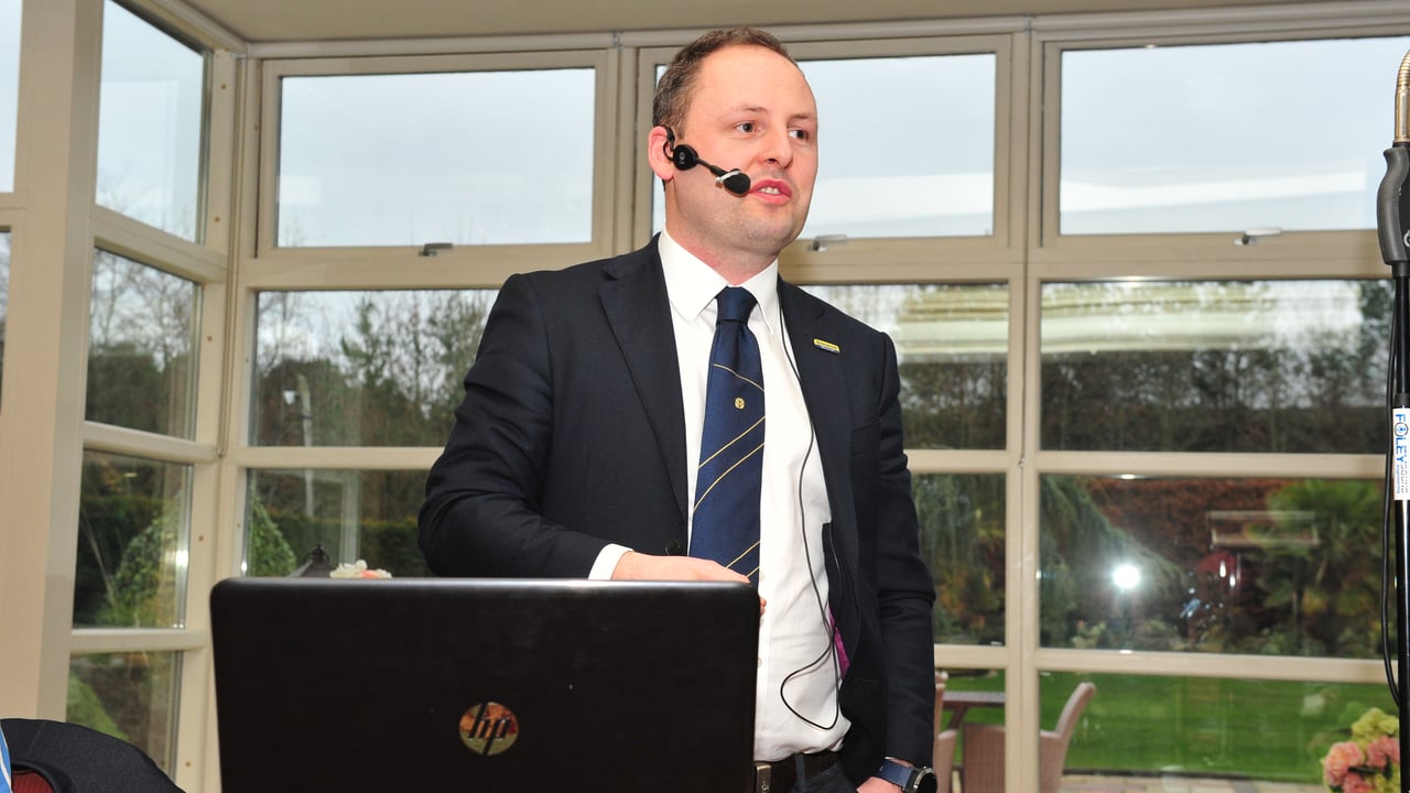 Darragh Mullin (New Holland) spoke at the ITLUS winter conference last week. Image source: Roger Jones