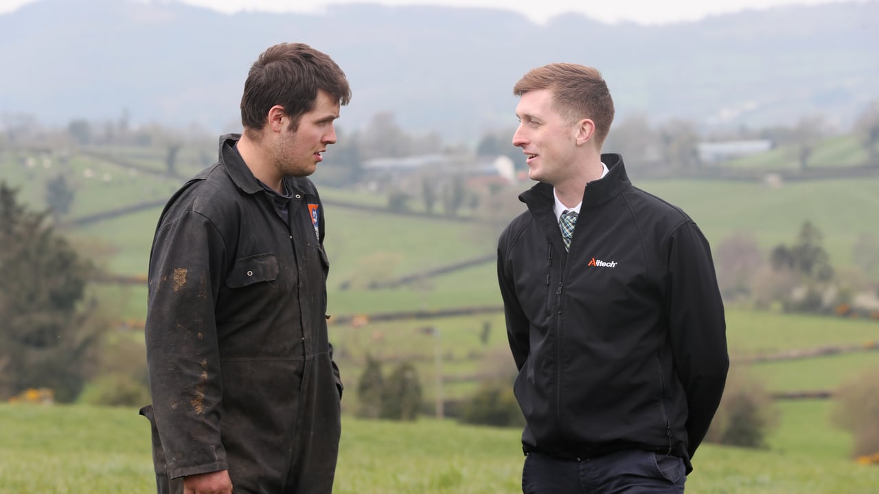 Richard Dudgeon with dairy farmer Richard Watt