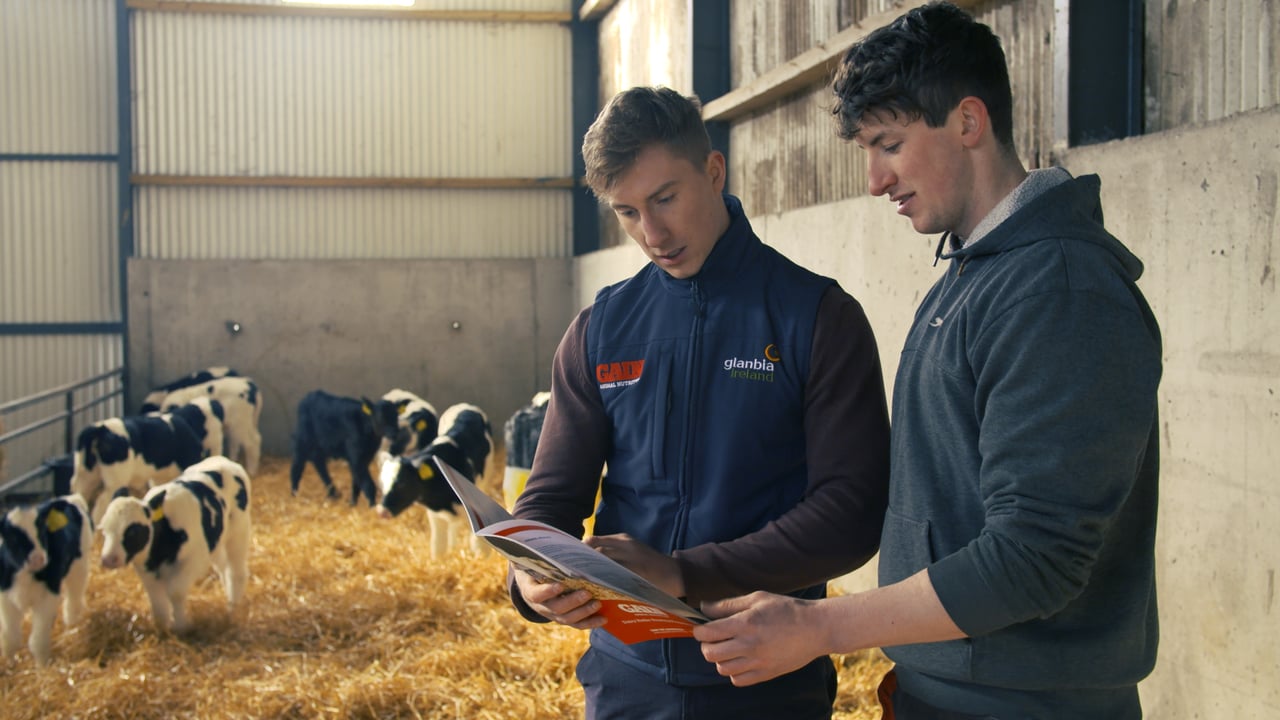 (L-R): GAIN Animal Nutrition business manager Ross King; and farm owner Martin Bennett