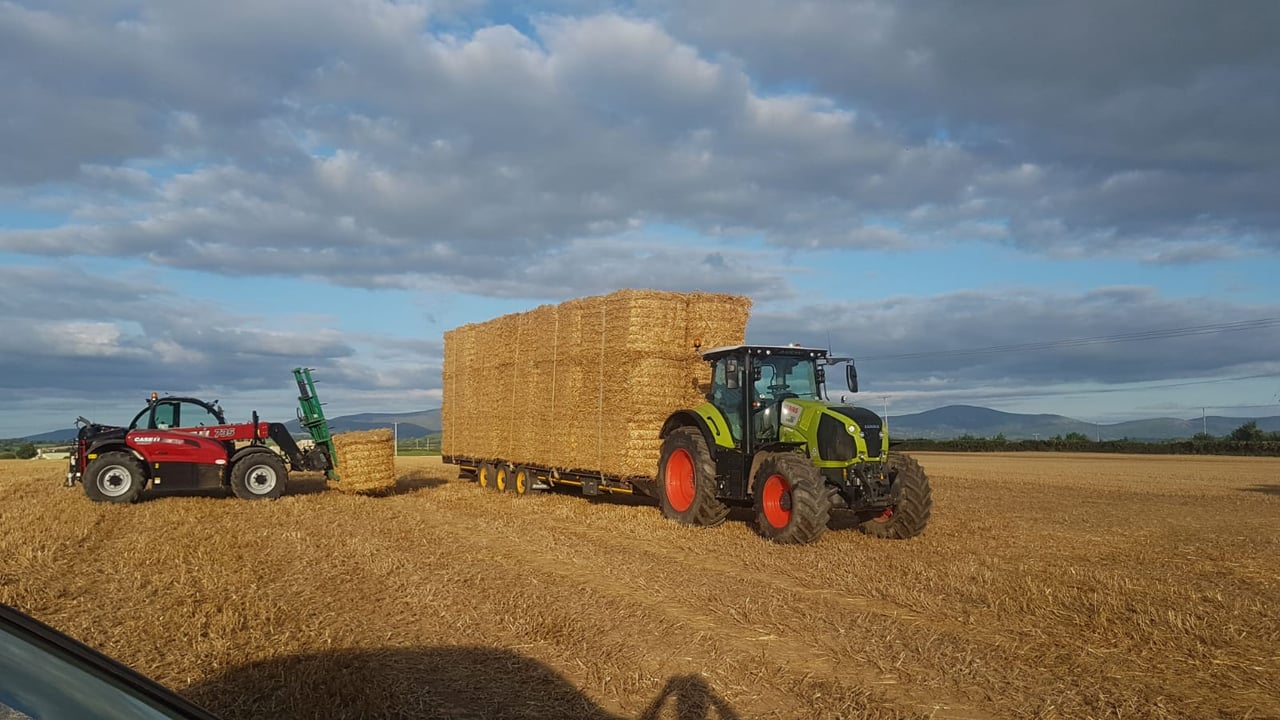 James O'Reilly sent in this shot of winter barley straw being loaded this week