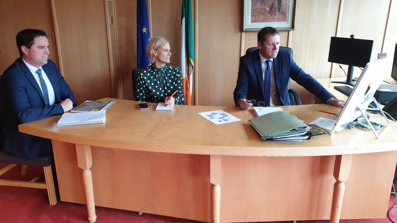 L-R: Minister of State Martin Heydon; Minister of State Pippa Hackett; and Minister for Agriculture Barry Cowen