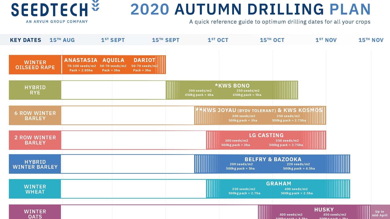 Reduce risks with early drilling by using the Seedtech Autumn Drilling Plan