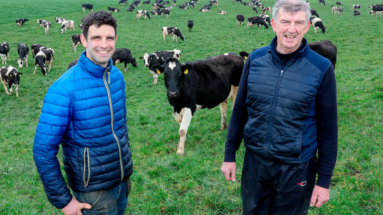Robbie Ennis and his father Paul at their farm in Co. Kildare