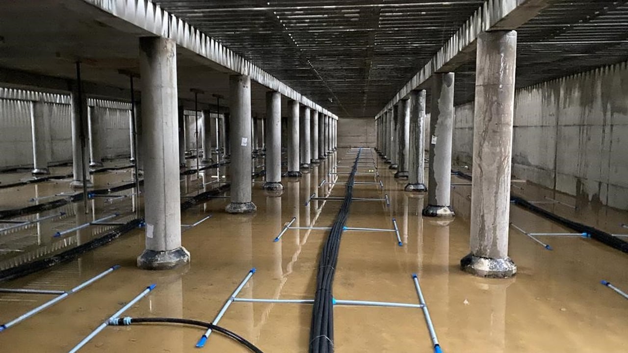 The Aeromix system in situ