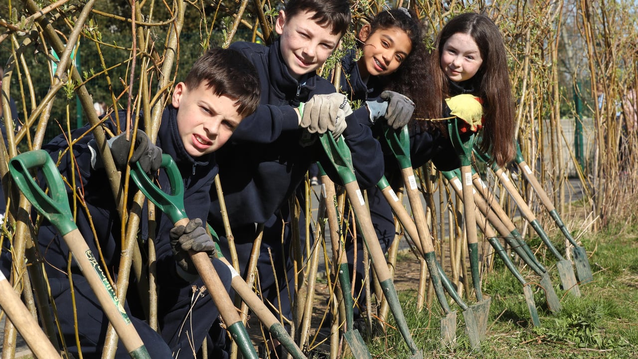 Sixth class pupils from Lusk Senior National School in Co. Dublin 