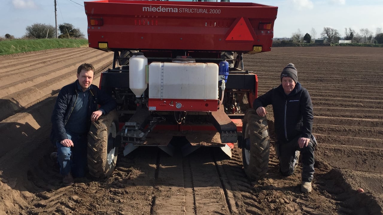 L to R Stuart Meredith, agronomist with Wilson's Country, and John Kelly from Screen Potatoes