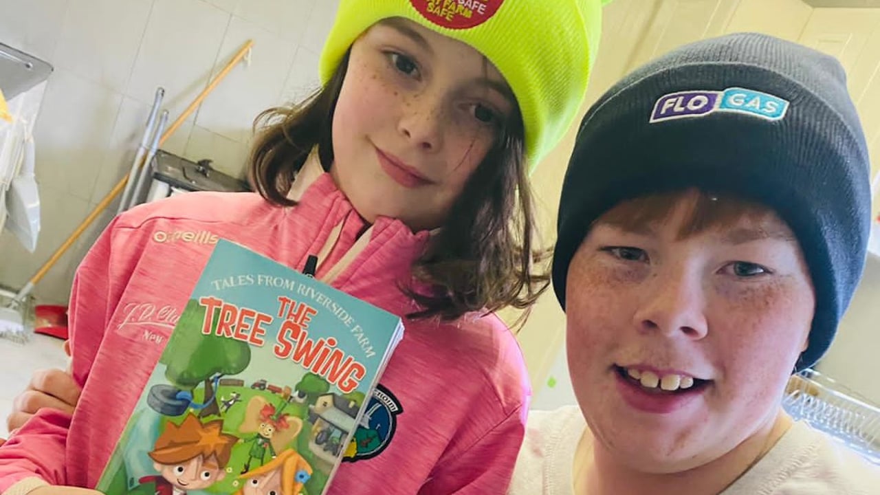 Cadhlá O’Rourke and her brother Callum. Cadhlá is the current March AgriKid of the month and guest blogger