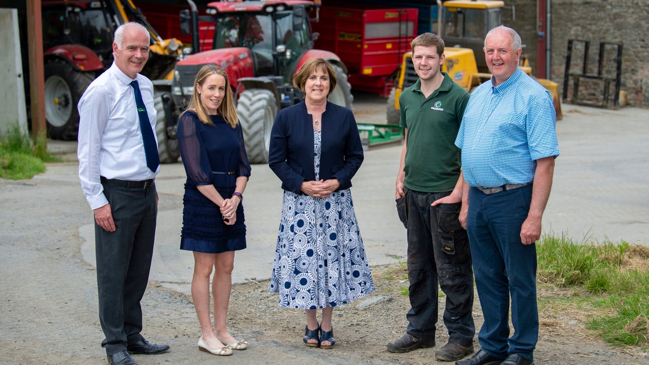 L to R: John Kelly, Teagasc Ballyhaise; Siobhan Jordan, DkIT lecturer; Breda Brennan, head of Agriculture, DkIT; DkIT student Patrick McGuinness; and farmer Tony McGuinness at the launch of the new part-time Agriculture qualifications 