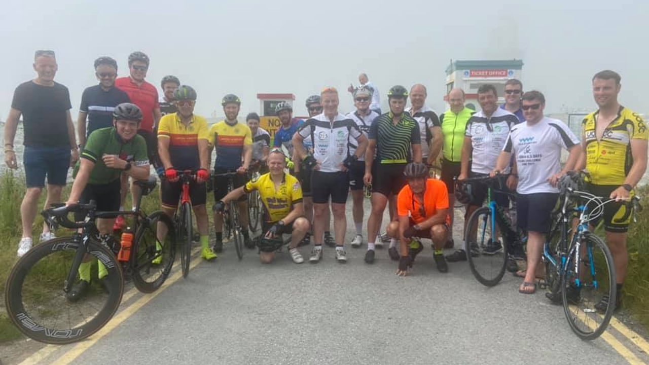 The cyclists arrive at Loop Head early on Day 3