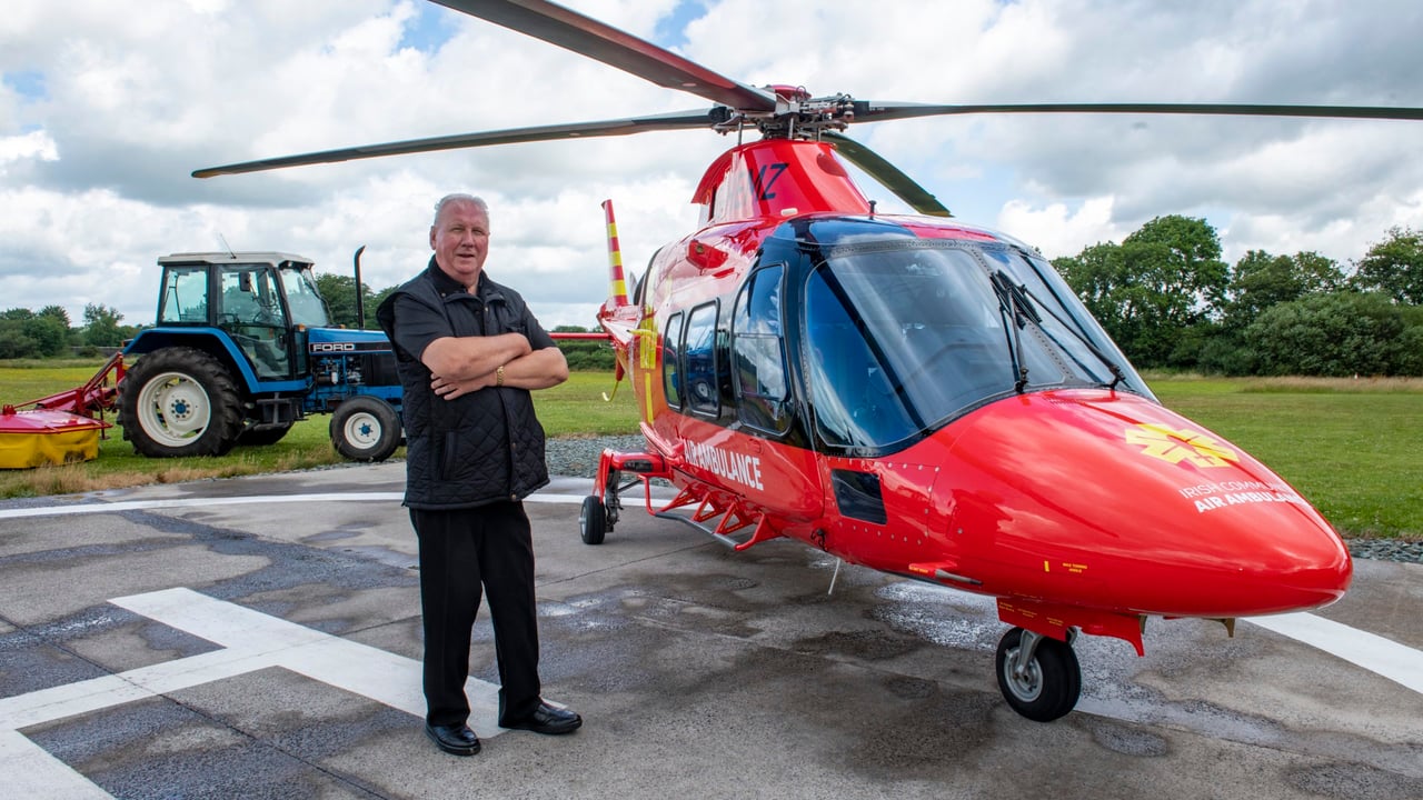 Farm accident survivor Martin Moran with the Irish Community Air Ambulance