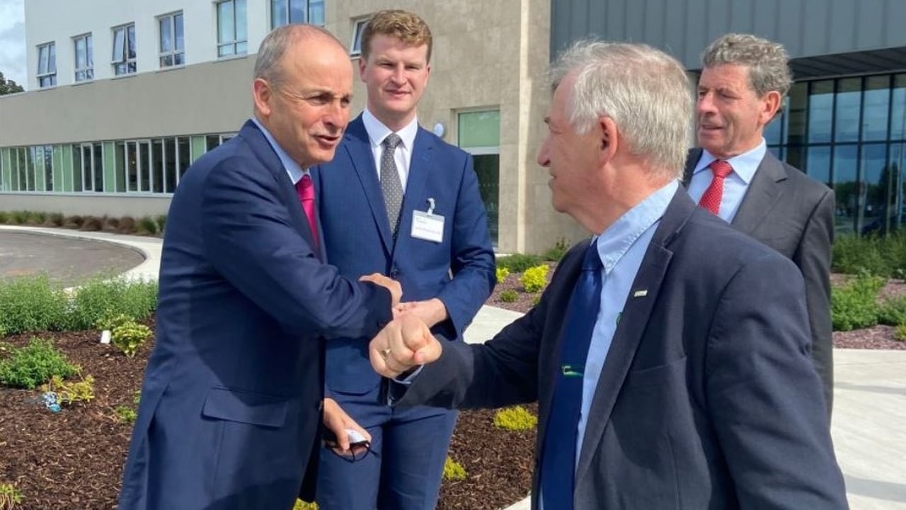 Taoiseach Micheál Martin arriving at the new National Food Innovation Hub in Co. Cork Image: Teagasc