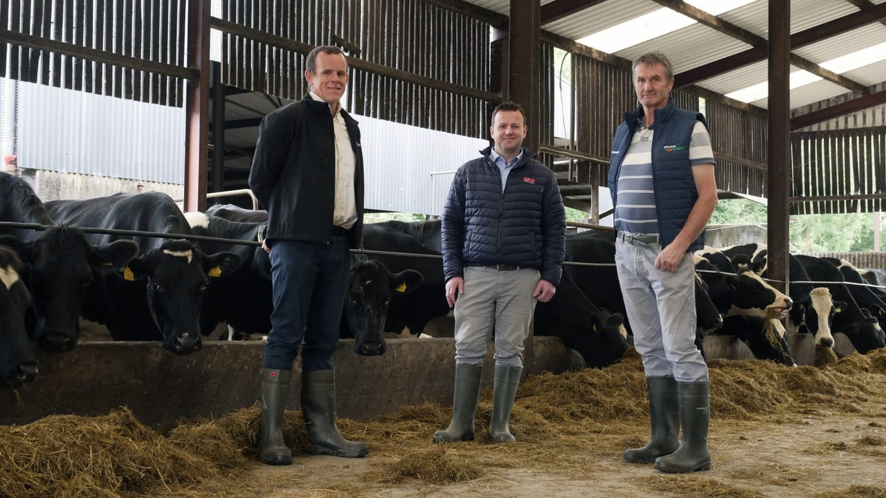 Neil Keane, Alltech commercial director, Gary Johnson, GAIN Animal Nutrition business manager, Roger Boyd, dairy farmer