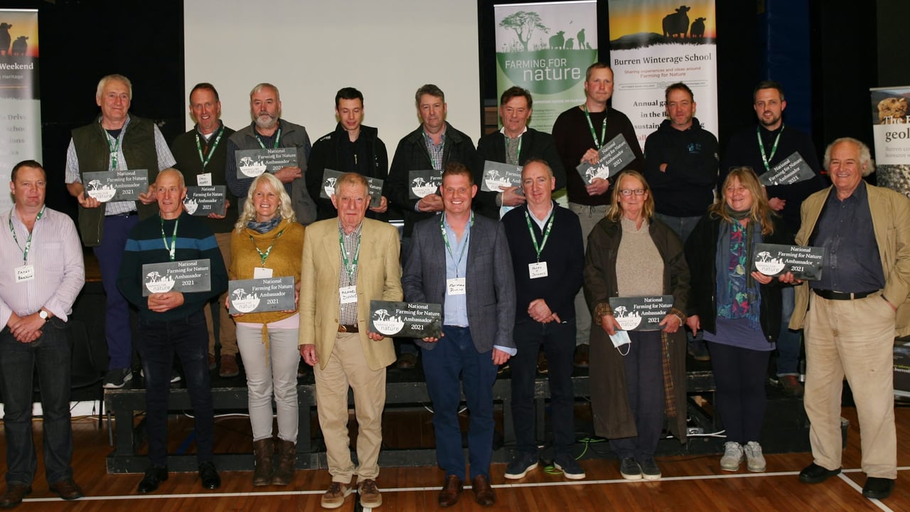Farming for Nature ambassadors pictured at the annual awards ceremony held in the Burren recently