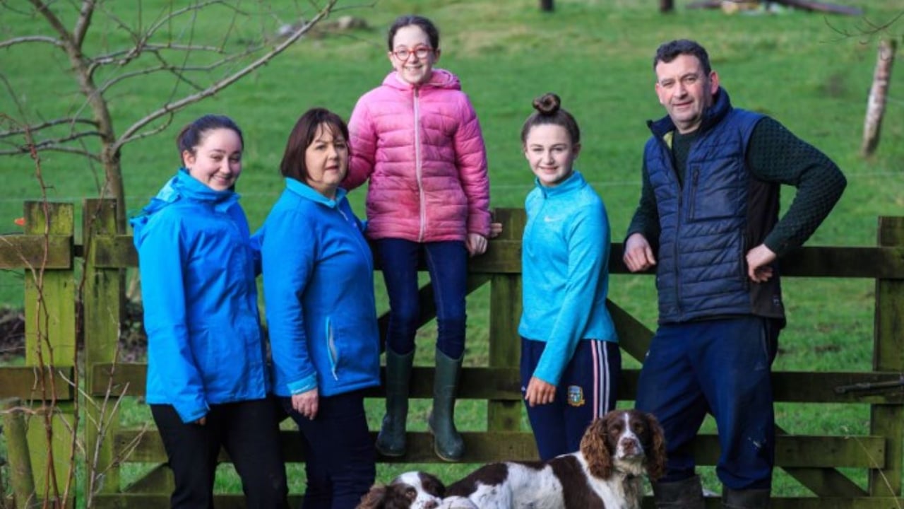 John Curran pictured with his family