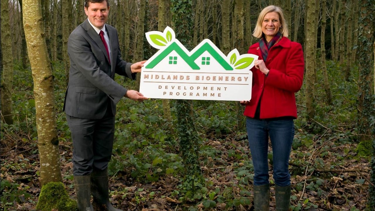 Seán Finan and Minister of State Pippa Hackett