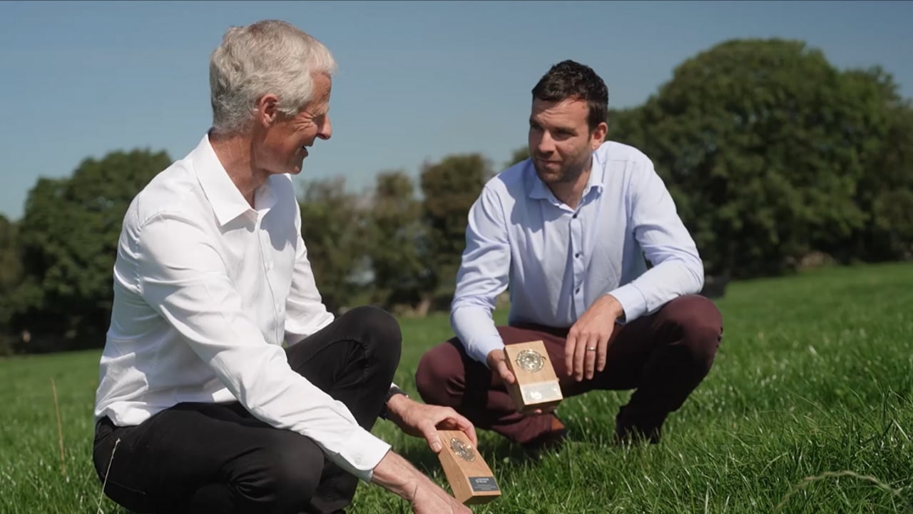 (L-R) Paddy Casey, account manager at Target Fertilisers and Oliver Kiernan, CEO Brandon Bioscience