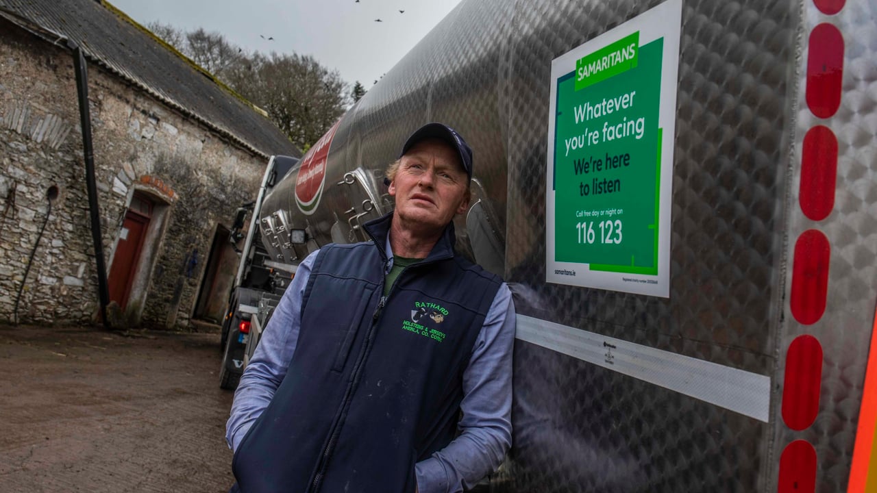 Dairy farmer Peter Hynes pictured at the launch of the new mental health campaign. Image Source: Clare Keogh