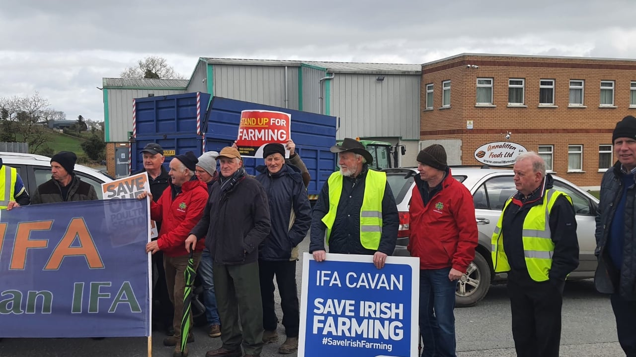 Egg producers protest in Co. Monaghan 
Image Source: IFA
