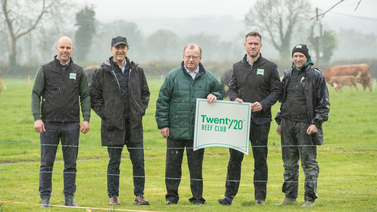 L-R: Jonathan Forbes, Kepak; Ramon Armengol, Cogeca; Martin Ryan, Glanbia Ireland; Ross Brady, Twenty20 Beef Club programme manager; and Dara Walton, farmer. Image source: Finbarr O'Rourke